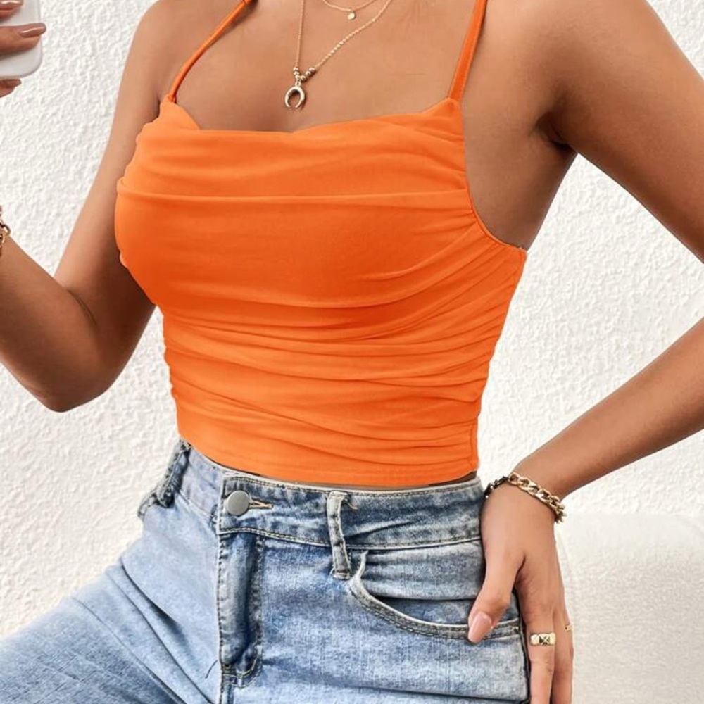 SHEIN Bright Orange Cami Top